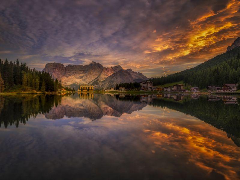 Puesta de sol misurina
